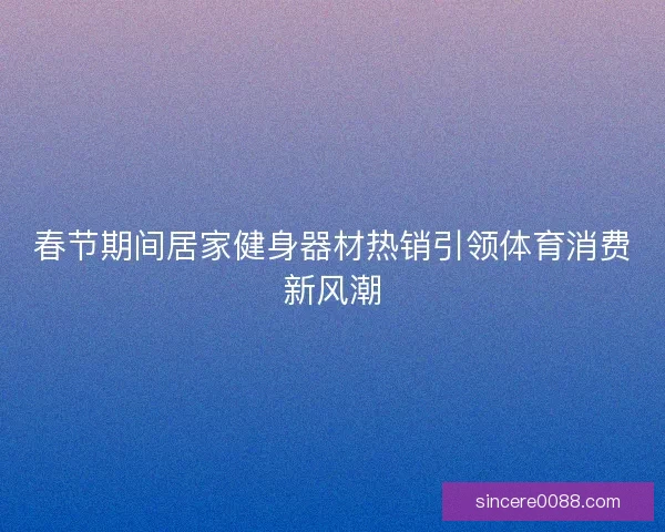 春节期间居家健身器材热销引领体育消费新风潮
